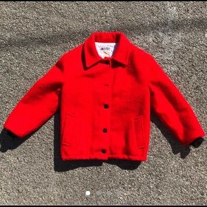 Vintage Red Wool Coat